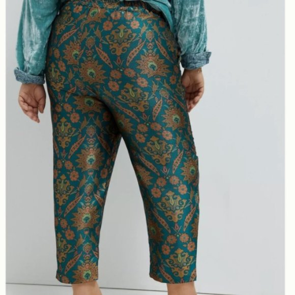 NWT Maeve Anthropologie Jacquard Trousers Ankle - Picture 5 of 6
